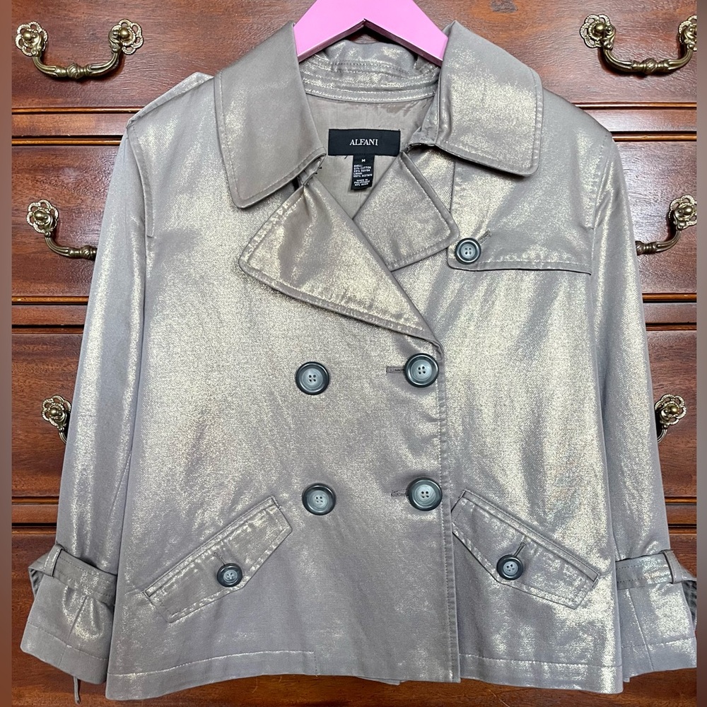 Alfani Jacket/Pea Coat in a gorgeous Metallic Fabric - Picture 1 of 8